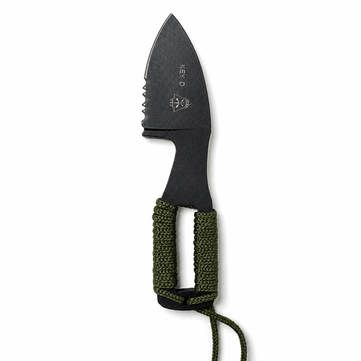 Taktisches Messer KEYD Black Airsoft für den Hals mit Scheide