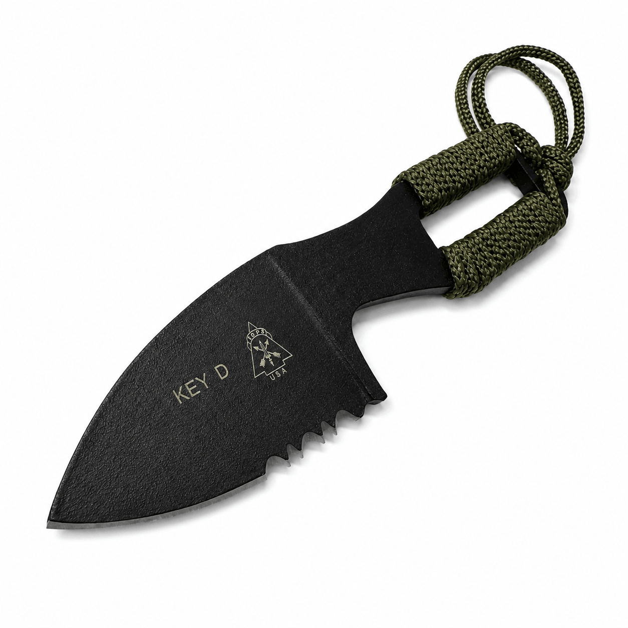 Taktisches Messer KEYD Black Airsoft für den Hals mit Scheide