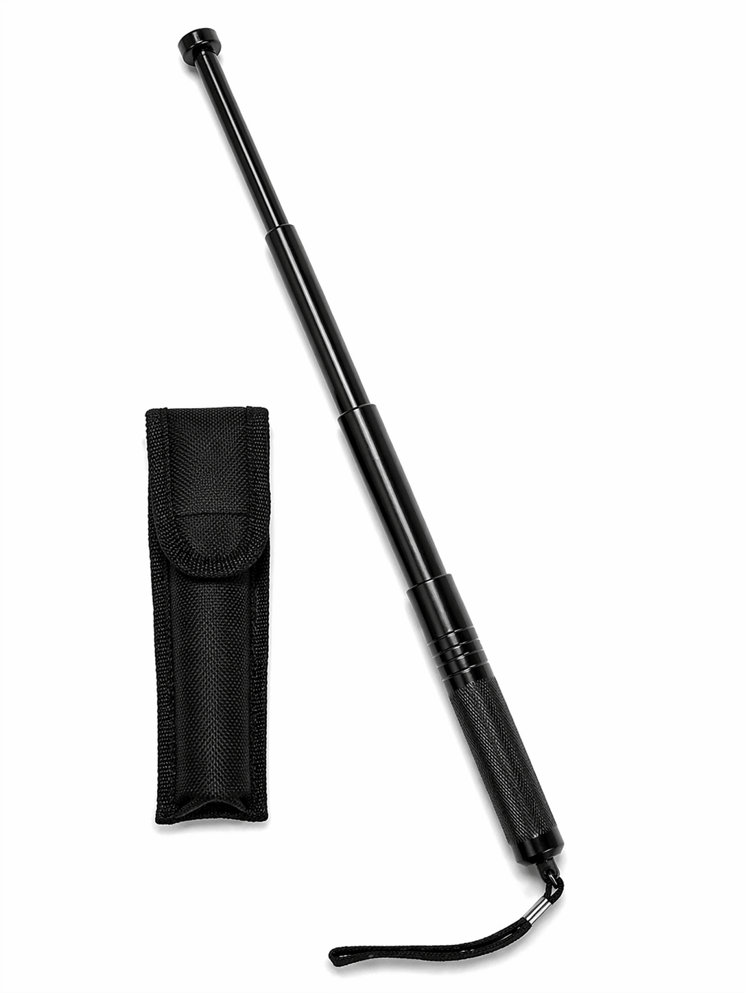 Teleskopstahlstock Black Airsoft RAPTOR 40 cm mit Holster
