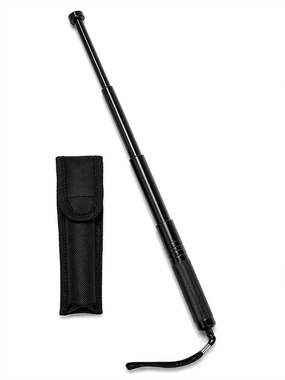 Teleskopstahlstock Black Airsoft RAPTOR 40 cm mit Holster