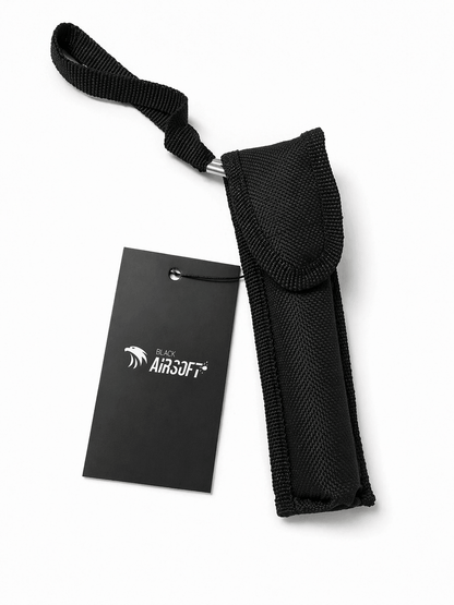 Teleskopstahlstock Black Airsoft RAPTOR 40 cm mit Holster