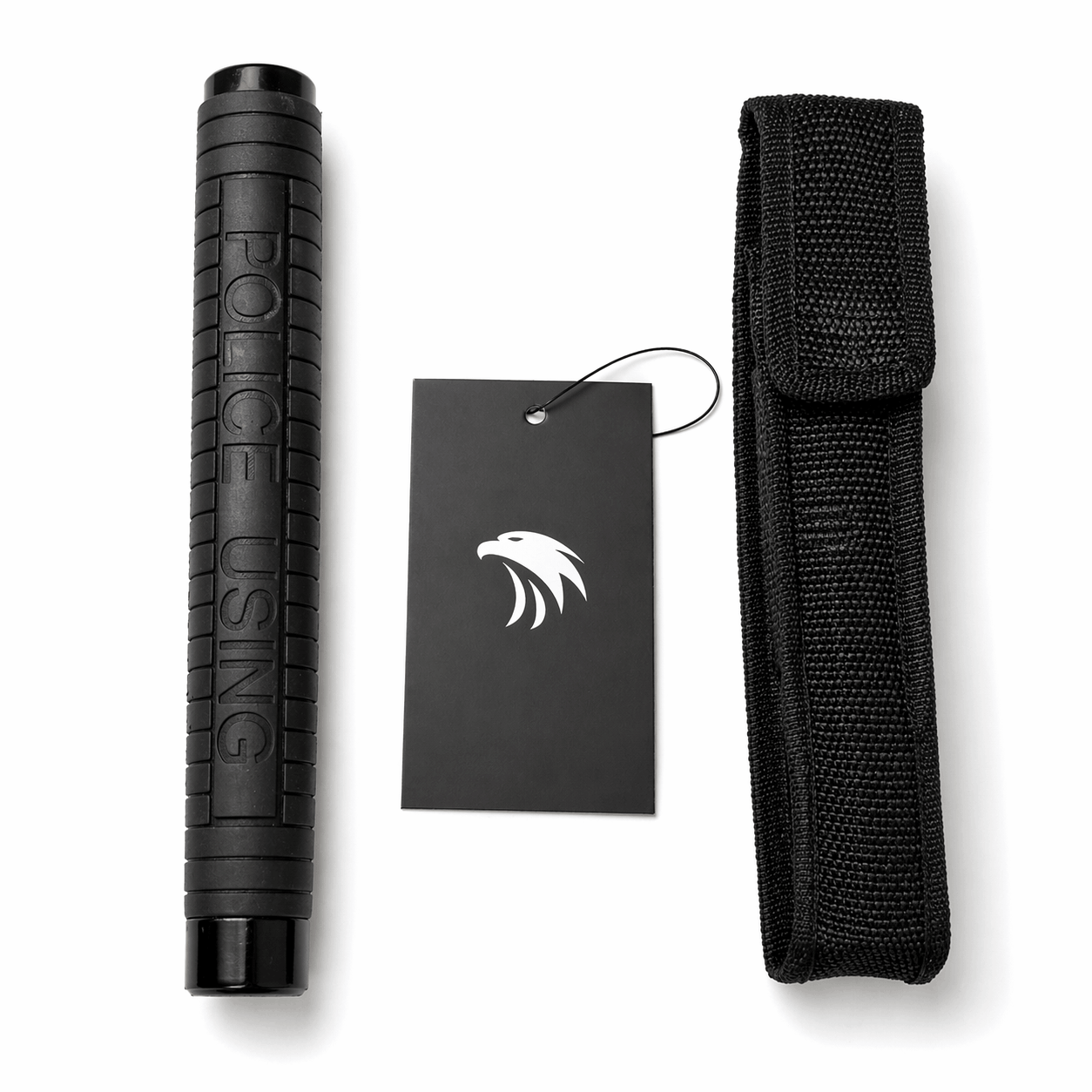 Teleskopstahlstock Black Airsoft POLICE 60 cm mit Holster